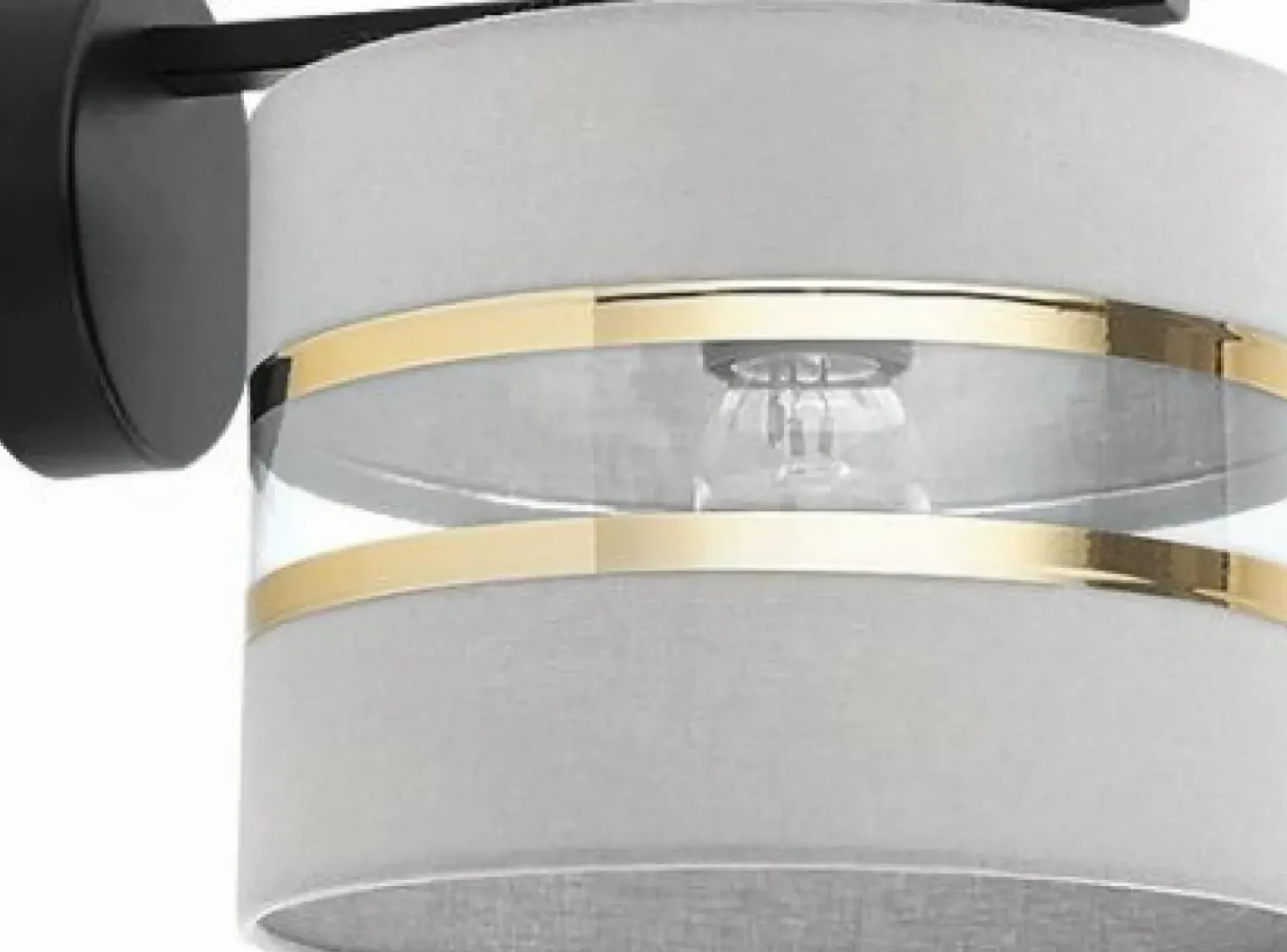 Sklep Kaja Prosty kinkiet z szarym abażurem SIG 32159 z serii SARA | Kaja