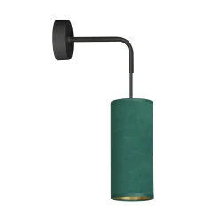 Sklep Kaja Prosty kinkiet z wąskim zielono-złotym abażurem 1058/K1 BENTE | Kaja