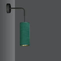 Sklep Kaja Prosty kinkiet z wąskim zielono-złotym abażurem 1058/K1 BENTE | Kaja