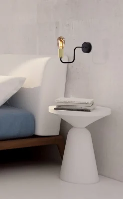 Sklep Kaja Prosty pojedynczy kinkiet ze złotym elementem K-4943 | Kaja