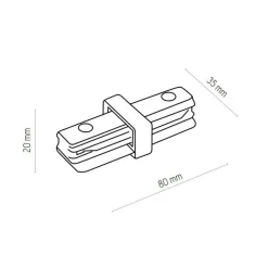 Sklep Kaja Prosty, sztywny łącznik do szynoprzewodu ZM 2050 SZ.JEDNOOBWODOWA