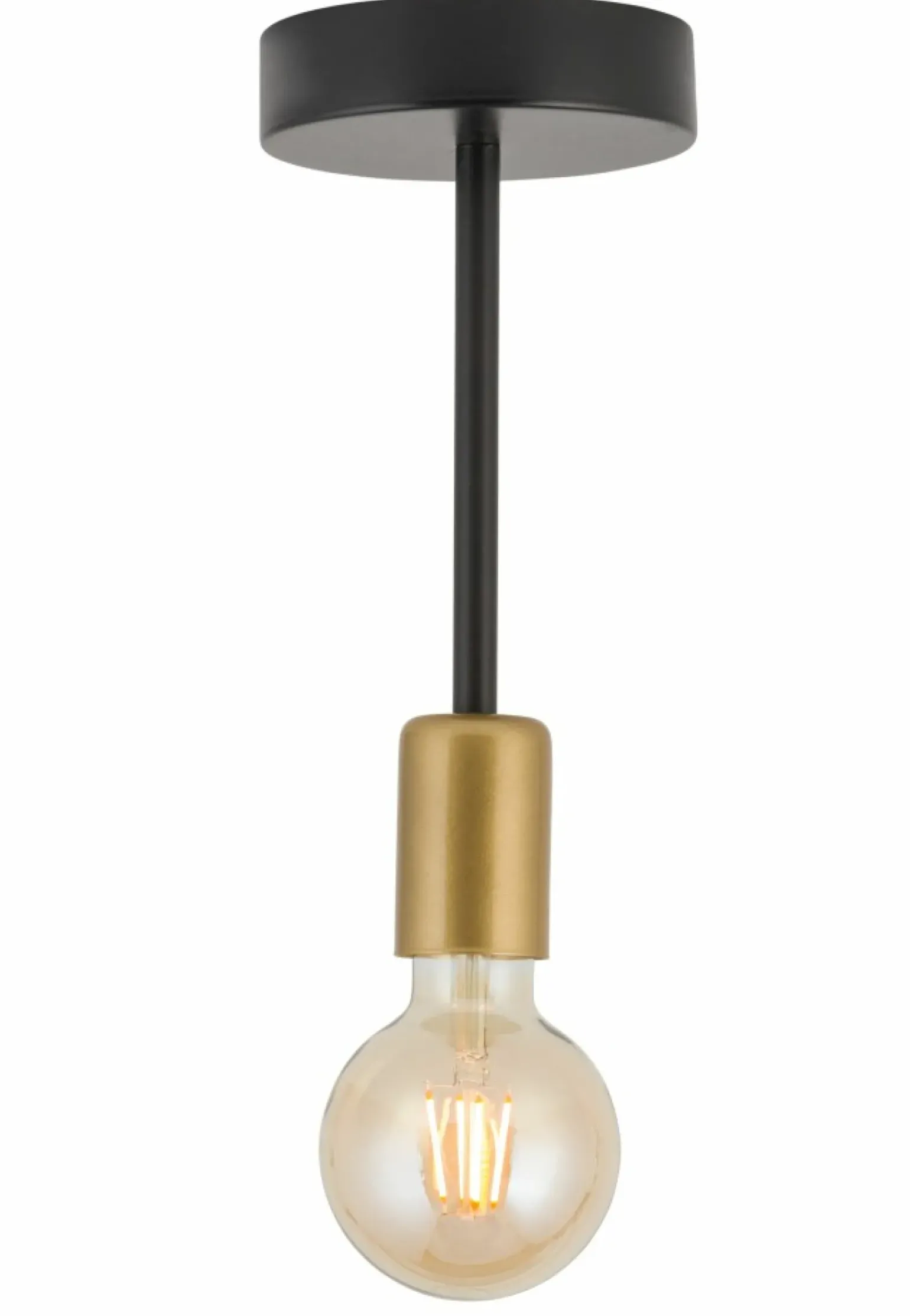 Best Sale Prosty, sztywny zwis ze złotą oprawką, bez klosza SIG 32376 - GINO Żyrandole Nowoczesne