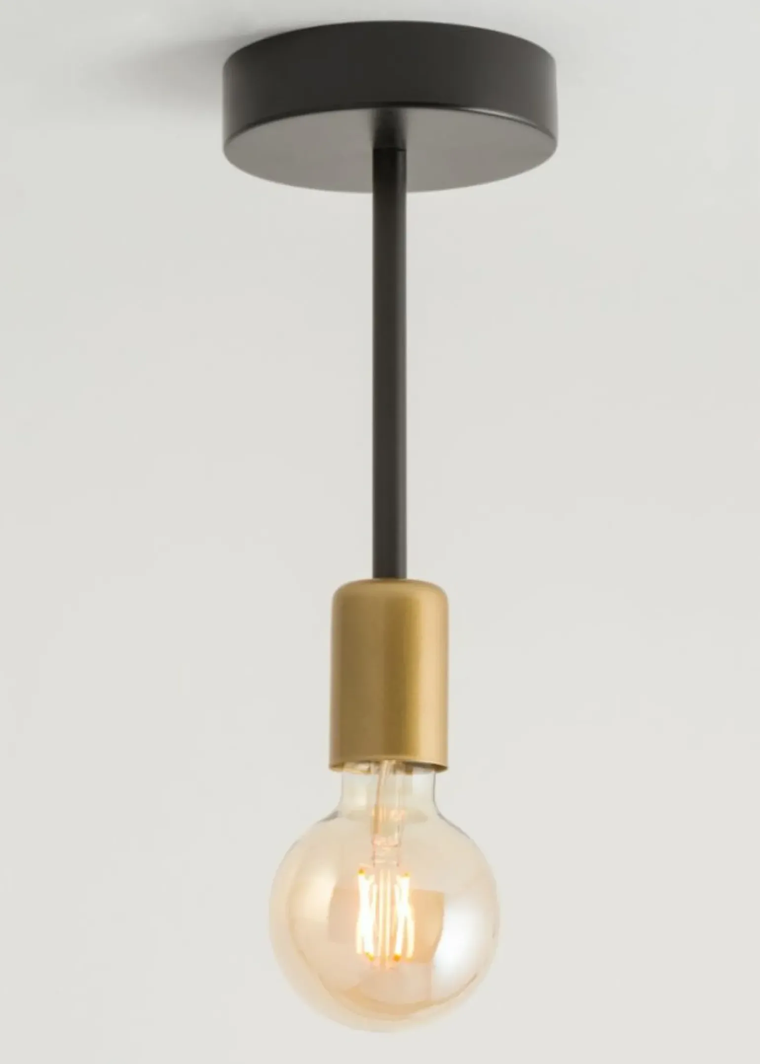 Best Sale Prosty, sztywny zwis ze złotą oprawką, bez klosza SIG 32376 - GINO Żyrandole Nowoczesne