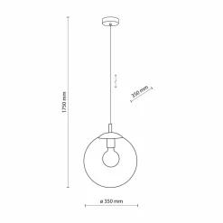Best Przezroczysta kula na zwisie ⌀35cm TK 3268 ESME TRANSPARENT | Kaja Żyrandole Nowoczesne