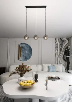 Best Sale Przydymiona lampa wisząca z małymi gwintami 712/3 | Kaja Oświetlenie Żyrandole Nowoczesne