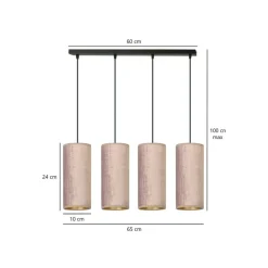 Sale Przytulna lampa wisząca z wąskimi abażurami 1061/4 BENTE | Kaja Żyrandole Nowoczesne