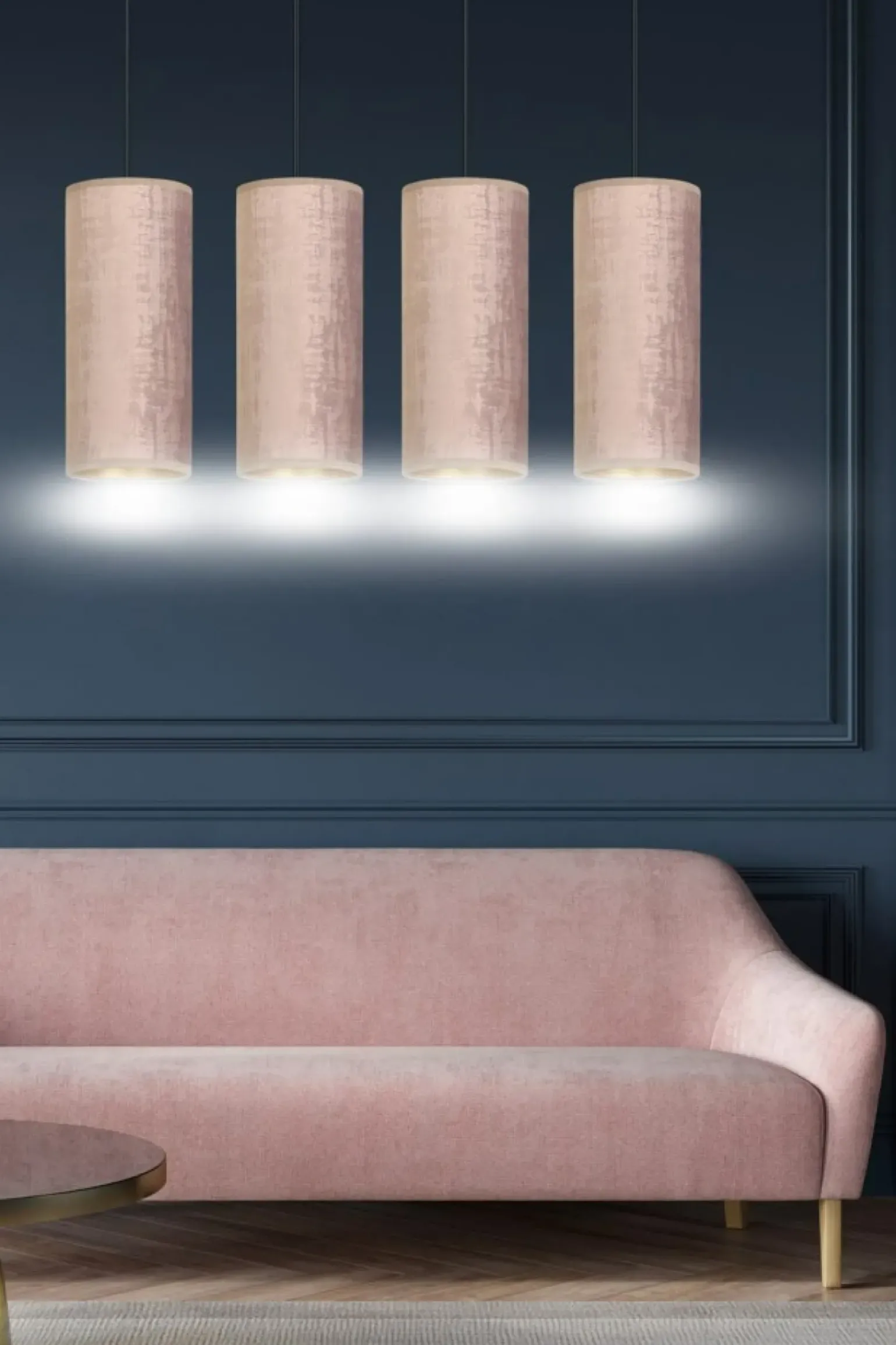 Sale Przytulna lampa wisząca z wąskimi abażurami 1061/4 BENTE | Kaja Żyrandole Nowoczesne