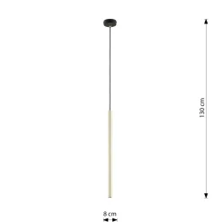 Clearance Punktowa lampa wisząca, złota rurka G9 1332/1 SELTER | Kaja Żyrandole Nowoczesne