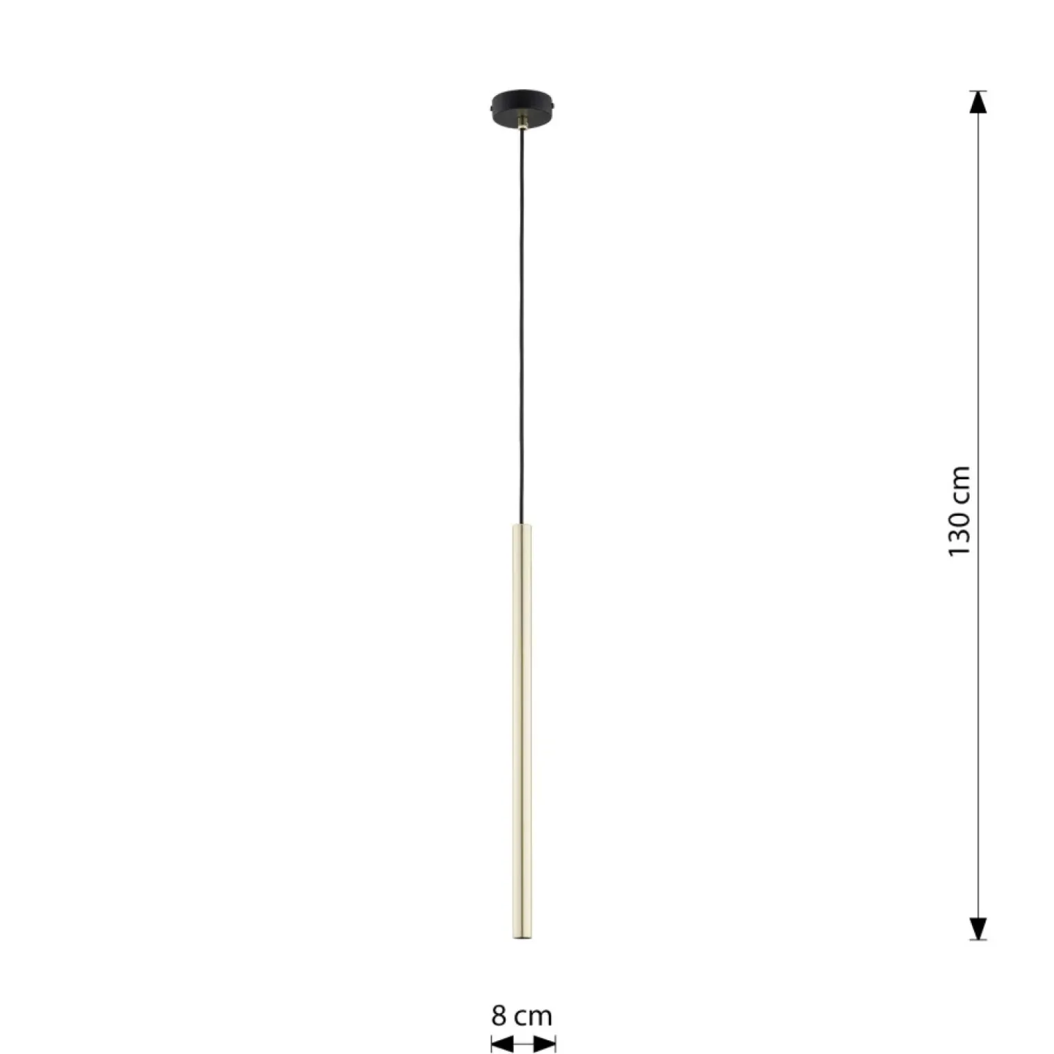 Clearance Punktowa lampa wisząca, złota rurka G9 1332/1 SELTER | Kaja Żyrandole Nowoczesne