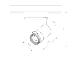 Sklep Kaja Reflektor do szyny 1-fazowej 9W, 4000K, 7626 | Kaja Oświetlenie