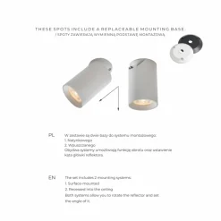 Sklep Kaja Reflektor na- i podtynkowy, złota tuba TLS006-GLD TORE | Kaja