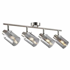 Store Reflektor sufitowy ze szklanymi kloszami SPL-5581-4-SC-SG SARDO Żyrandole Nowoczesne