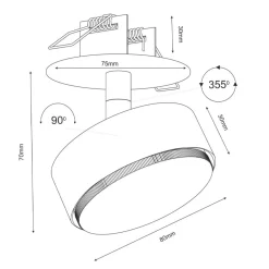 Sklep Kaja Reflektor z małą głowicą, lampa podtynkowa ANT 3259 z serii DROP | Kaja
