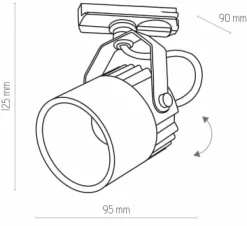 Sklep Kaja Reflektorek do szynoprzewodu 1-fazowego TK 4144 TRACER | Kaja