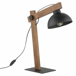Sklep Kaja Regulowana, drewniana lampka biurkowa z kloszem TK 5345 z serii OSLO