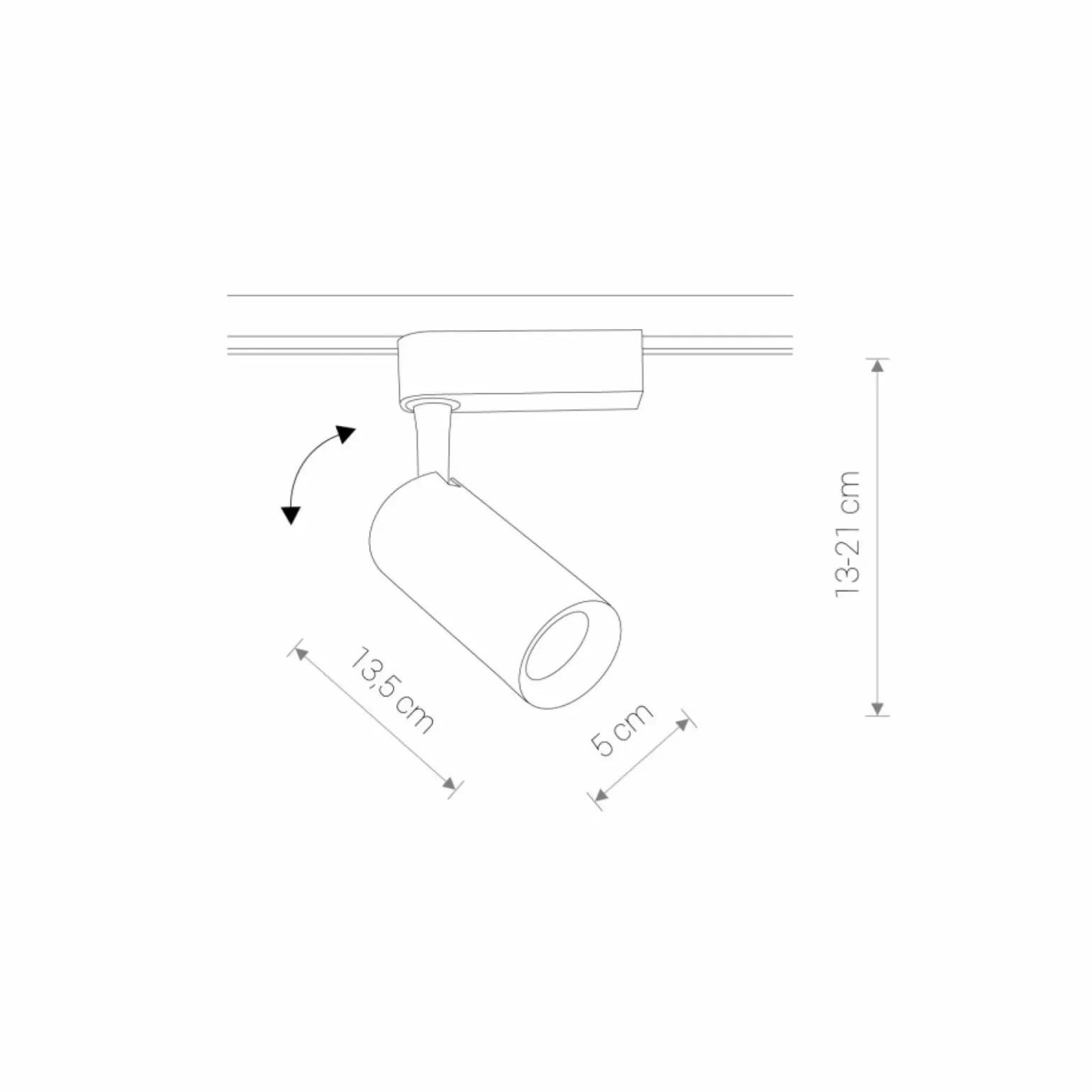 Sklep Kaja Regulowana głowica do szyn, LED 20 W 9004 | Kaja Oświetlenie