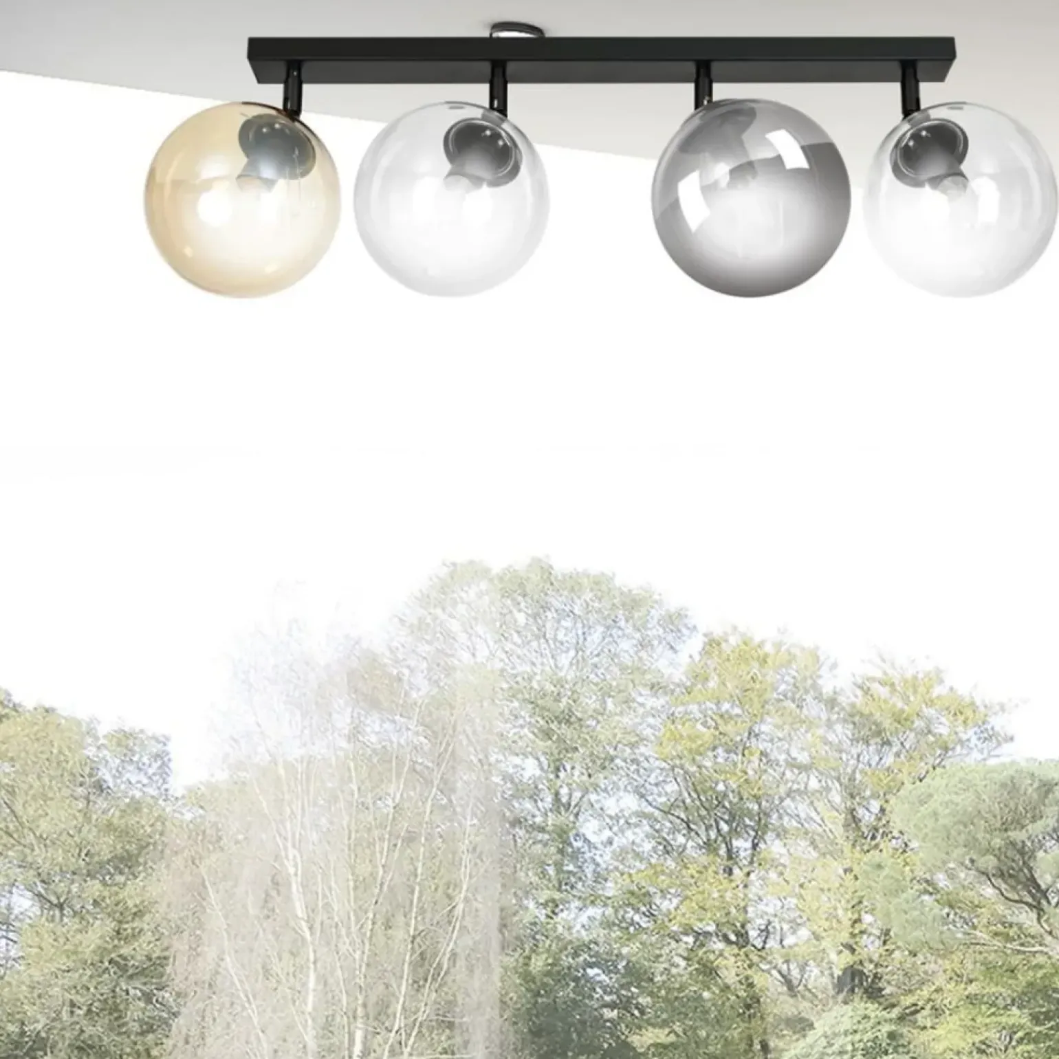 Outlet Regulowana lampa sufitowa z kolorowymi kloszami 779/4 | Kaja Żyrandole Nowoczesne