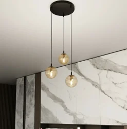 Best Sale Regulowana lampa wisząca z trzema kloszami 713/3PREM | Kaja Żyrandole Nowoczesne