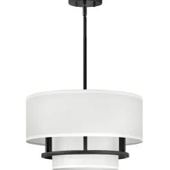 Best Sale Regulowana lampa wisząca z abażurem HK-GRAHAM-M-BK z serii GRAHAM Żyrandole Nowoczesne