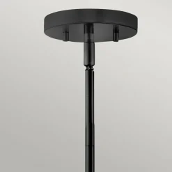 Best Sale Regulowana lampa wisząca z abażurem HK-GRAHAM-M-BK z serii GRAHAM Żyrandole Nowoczesne