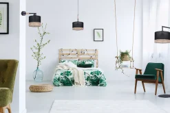 Sklep Kaja Regulowana lampa wisząca z abażurem, styl boho K-4364 | Kaja