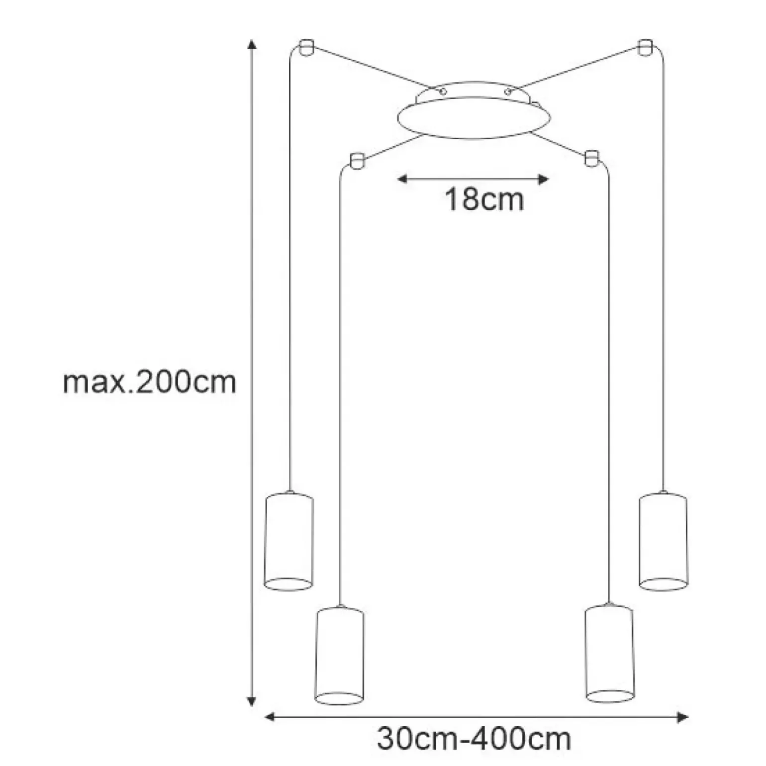 Hot Regulowana lampa wisząca z tubami K-4892 serii VIGO | Kaja Oświetlenie Żyrandole Nowoczesne