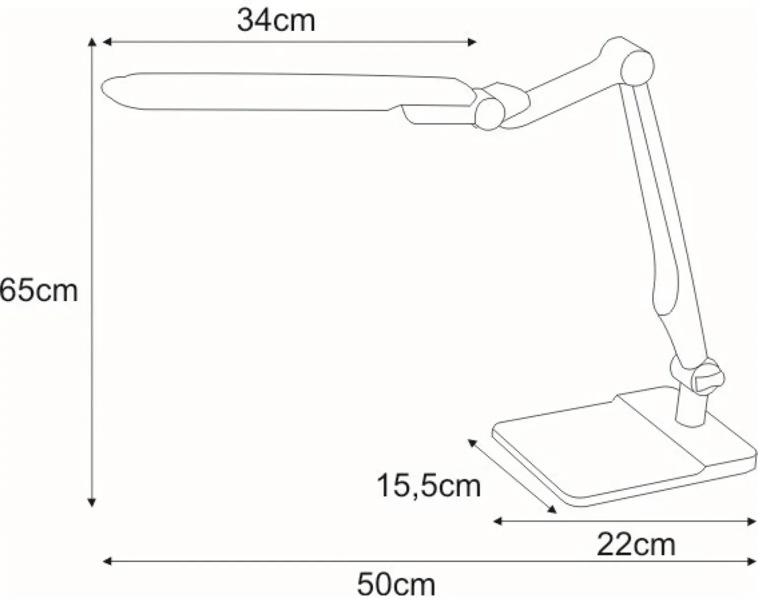 Sklep Kaja Regulowana, ledowa lampka biurkowa K-BL1207 BIAŁY MICA | Kaja