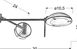 Sklep Kaja Regulowany kinkiet na wysięgniku 21-20246 LARGO | Kaja Oświetlenie