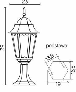 Sklep Kaja Retro lampa stojąca, ogrodowa K 4011/1/H z serii RETRO CLASSIC II | Kaja Oświetl