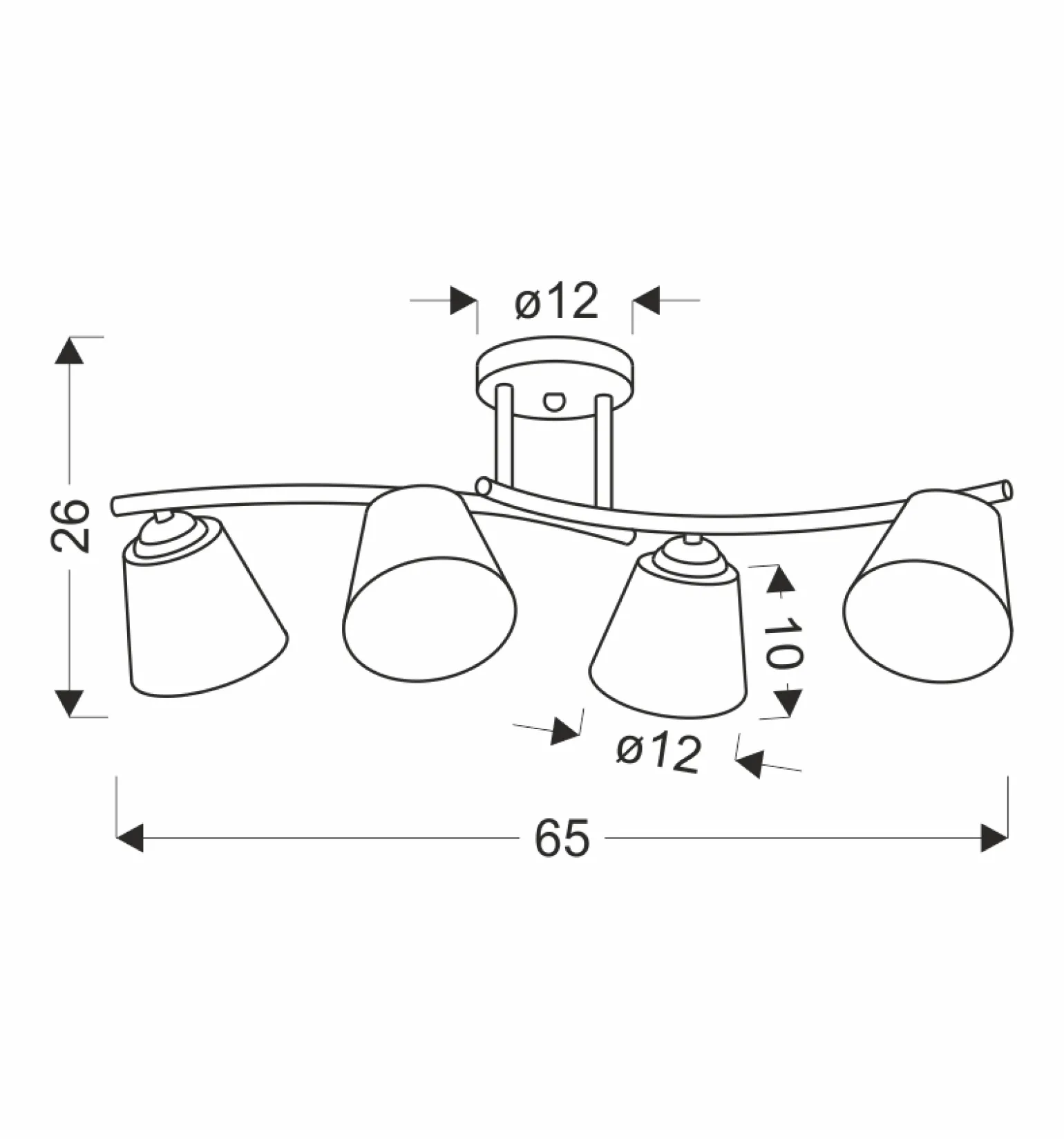 Sklep Kaja Retro lampa sufitowa z białymi kloszami 34-22646 GRECO | Kaja