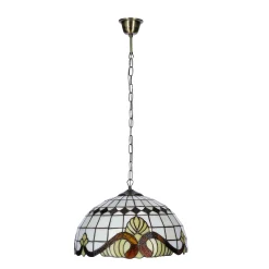 Sklep Kaja Retro żyrandol z witrażowym kloszem 31-20673 MARSALA | Kaja