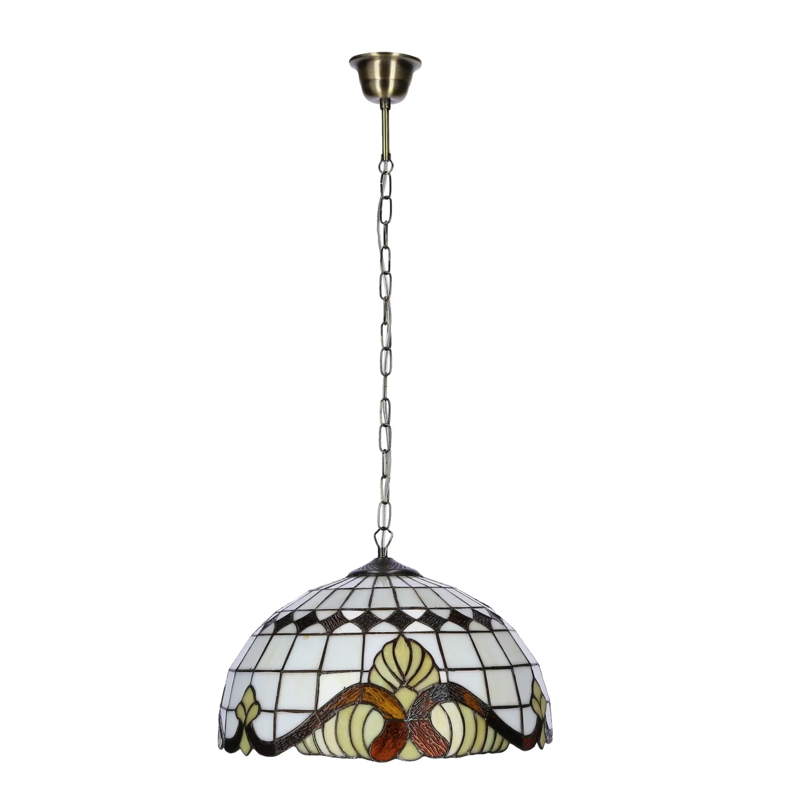 Sklep Kaja Retro żyrandol z witrażowym kloszem 31-20673 MARSALA | Kaja