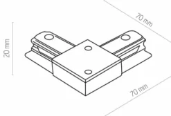 Sklep Kaja Rogowy łącznik L do szyny jednofazowej TK 4069 TRACER | Kaja
