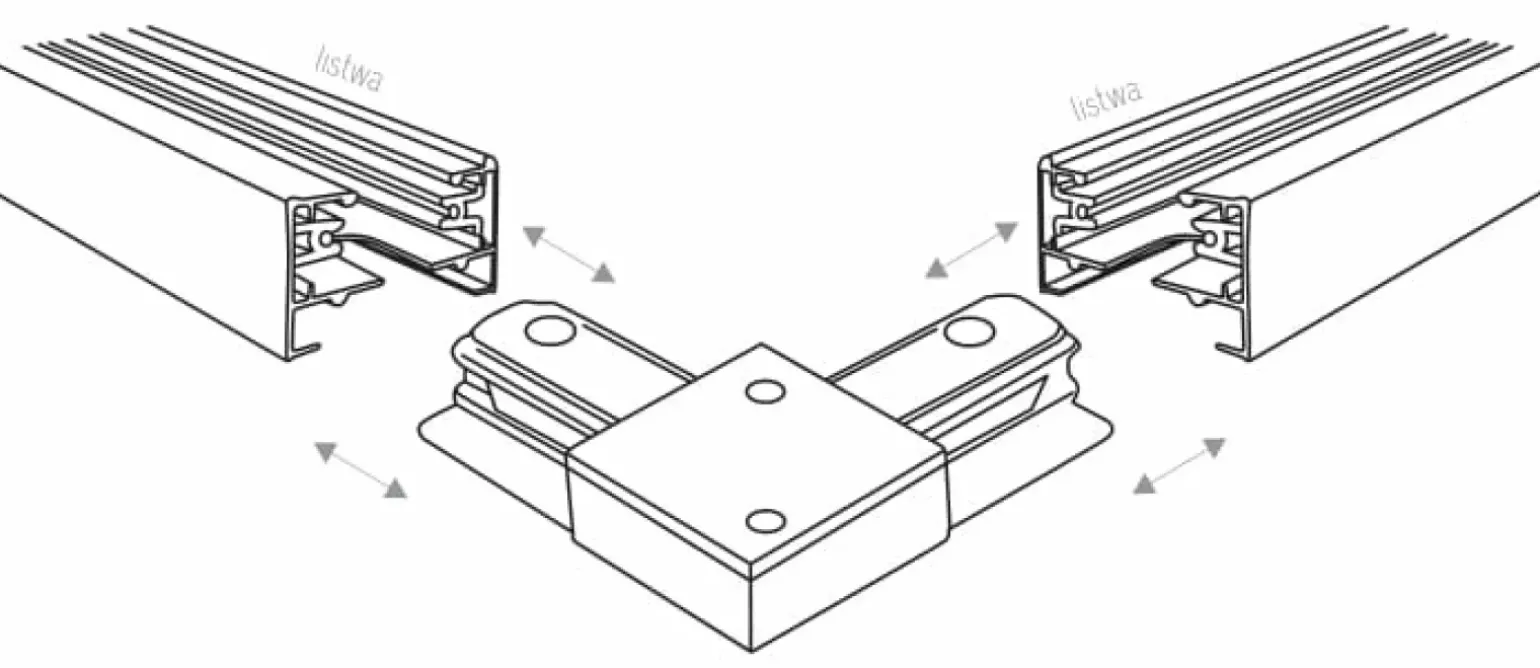 Sklep Kaja Rogowy łącznik L do szyny jednofazowej TK 4069 TRACER | Kaja