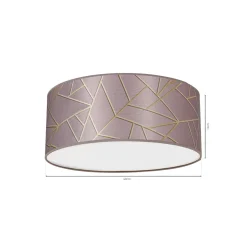 Sklep Kaja Różowa lampa sufitowa ze stylowym wzorem MLP7585 z serii ZIGGY | Kaja Oświetleni