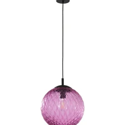 Shop Różowa lampa wisząca do pokoju dziecka ø30 E27 TK 6348 z serii CADIX Żyrandole Nowoczesne
