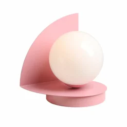 Sklep Kaja Różowa lampka stołowa z białym kloszem ⌀14cm 1125B18 z serii LOOP | Kaja Oświetl