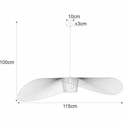 New , druciany, duży żyrandol do salonu KP-21 KAPELUSZ | Kaja Żyrandole Nowoczesne