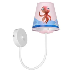 Sklep Kaja Różowy kinkiet, rysunek ośmiornicy MLP6807 z serii OŚMIORNICA LOLA | Kaja Oświet