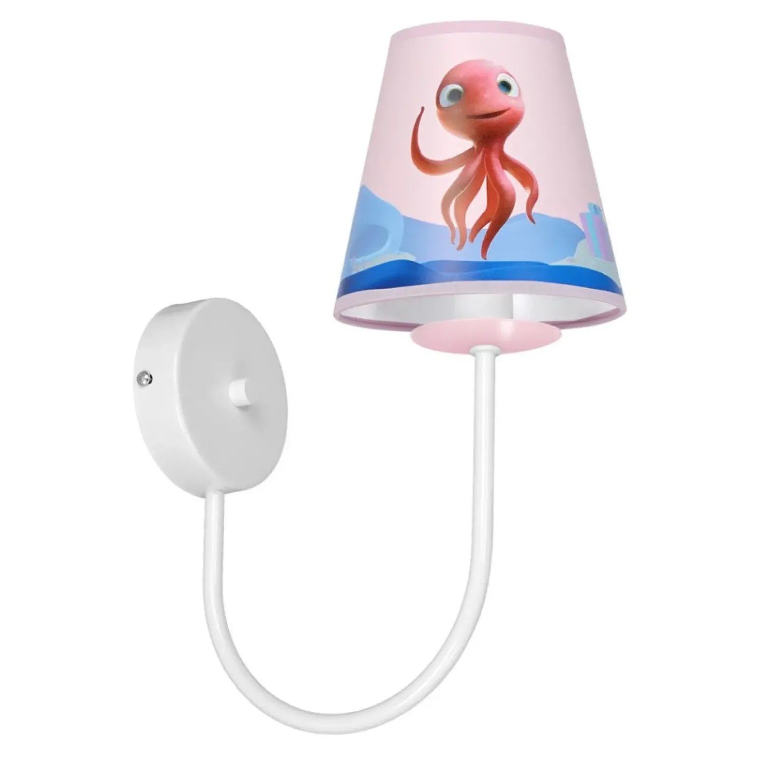 Sklep Kaja Różowy kinkiet, rysunek ośmiornicy MLP6807 z serii OŚMIORNICA LOLA | Kaja Oświet