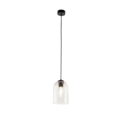 Store Różowy, szklany klosz na czarnym zwisie TK 10296 MOLLY | Kaja Żyrandole Nowoczesne