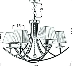 Sklep Kaja Rozłożysta, chromowana lampa wisząca 36-84579 VALENCIA | Kaja