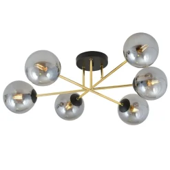 New Rozłożysta lampa sufitowa do dużego salonu 1269/6 - MAGNUM | Kaja Żyrandole Nowoczesne