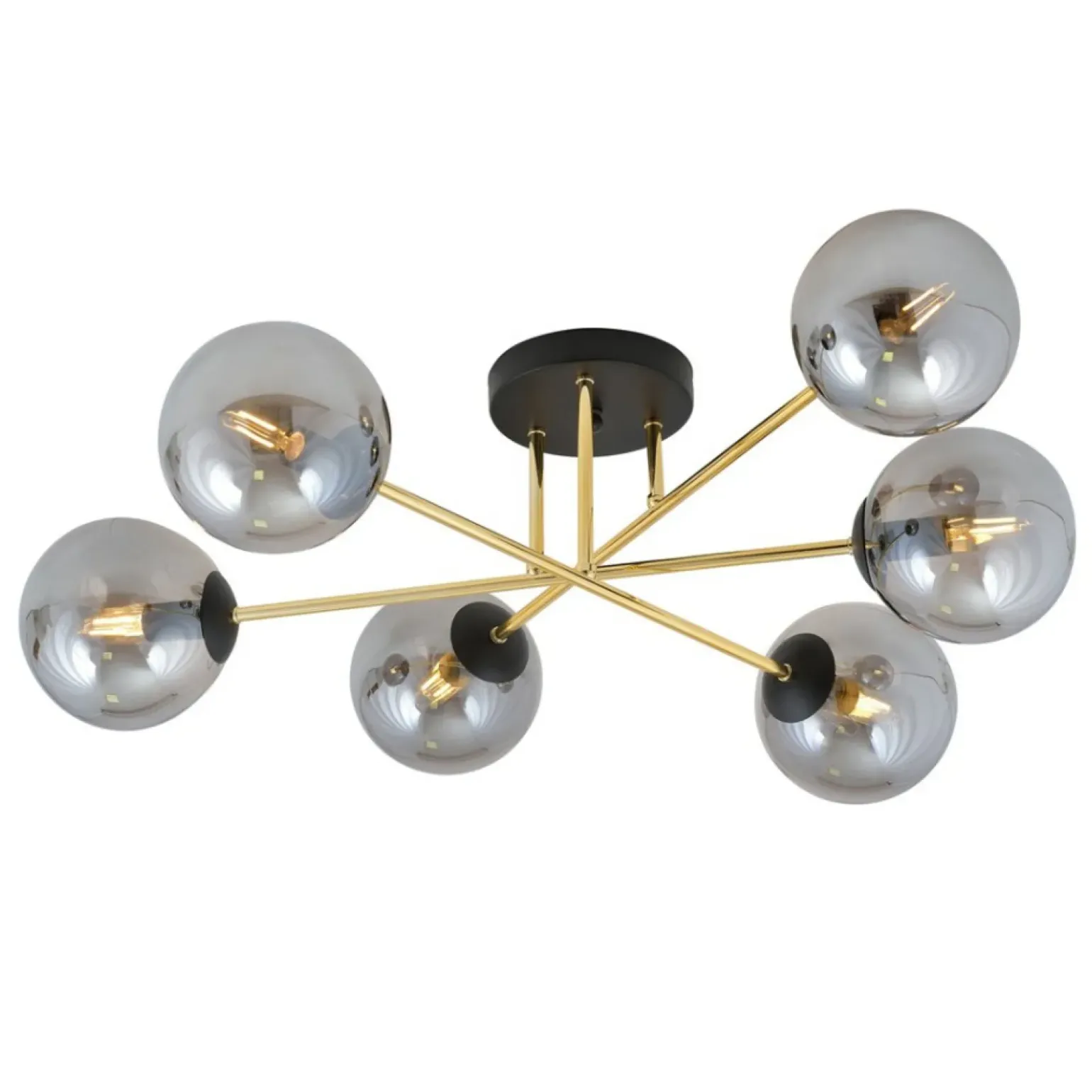 New Rozłożysta lampa sufitowa do dużego salonu 1269/6 - MAGNUM | Kaja Żyrandole Nowoczesne