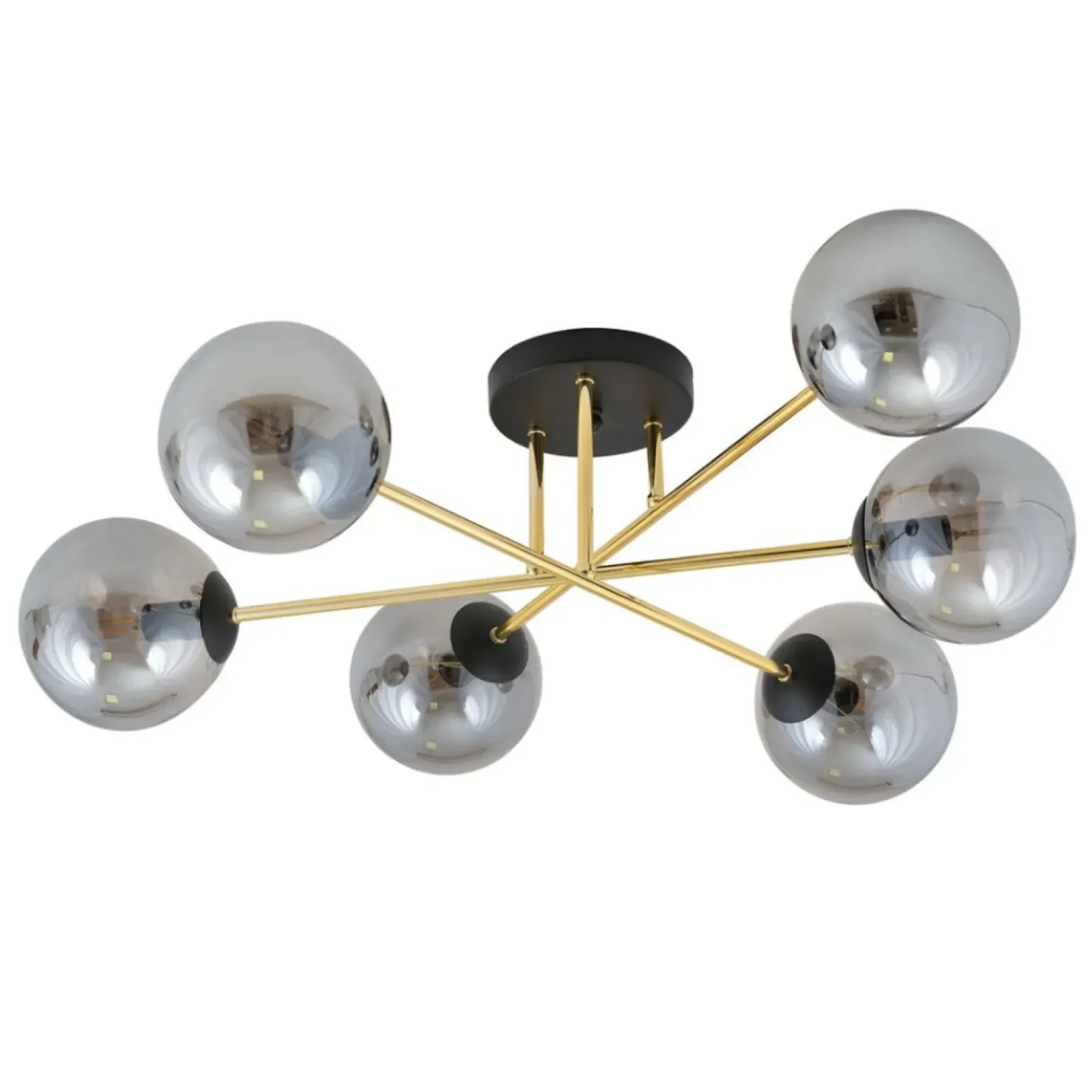 New Rozłożysta lampa sufitowa do dużego salonu 1269/6 - MAGNUM | Kaja Żyrandole Nowoczesne