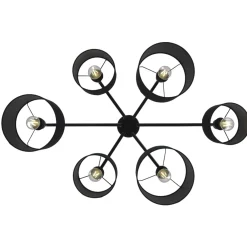 Store Rozłożysta lampa sufitowa do salonu K-4321 SIMONE BLACK | Kaja Żyrandole Nowoczesne