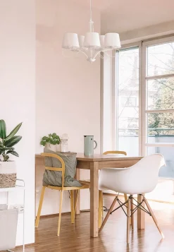 Sklep Kaja Rozłożysty żyrandol z białymi abażurami K-4071 IRMA | Kaja Oświetlenie