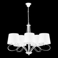Sklep Kaja Rozłożysty żyrandol z białymi abażurami K-4071 IRMA | Kaja Oświetlenie