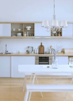 Sklep Kaja Rozłożysty żyrandol z białymi abażurami K-4071 IRMA | Kaja Oświetlenie