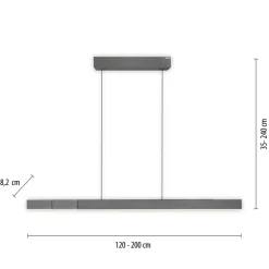 Clearance Rozsuwana, szeroka lampa nad stół ZM 2545-15 PURE-MOTO-RISE | Kaja Żyrandole Nowoczesne